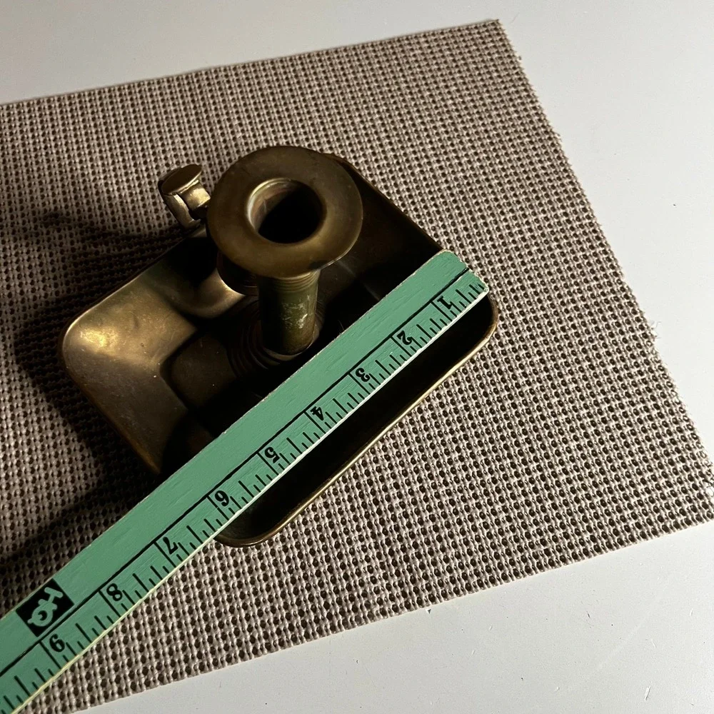Vintage Brass Chamberstick Candle Holder with Snuffer‎ Rectangular Tray Handle